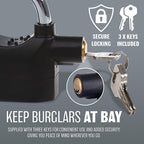 ( FREE HOME DELIVERY ) Alarm Lock Padlock Anti-Theft Security System Door Safety Lock (Black)